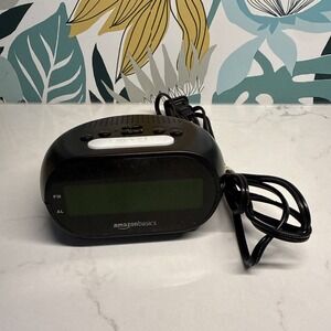 TWO PACK!!! Amazon Basics Small Digital Alarm‎ Clock With LED Display Black